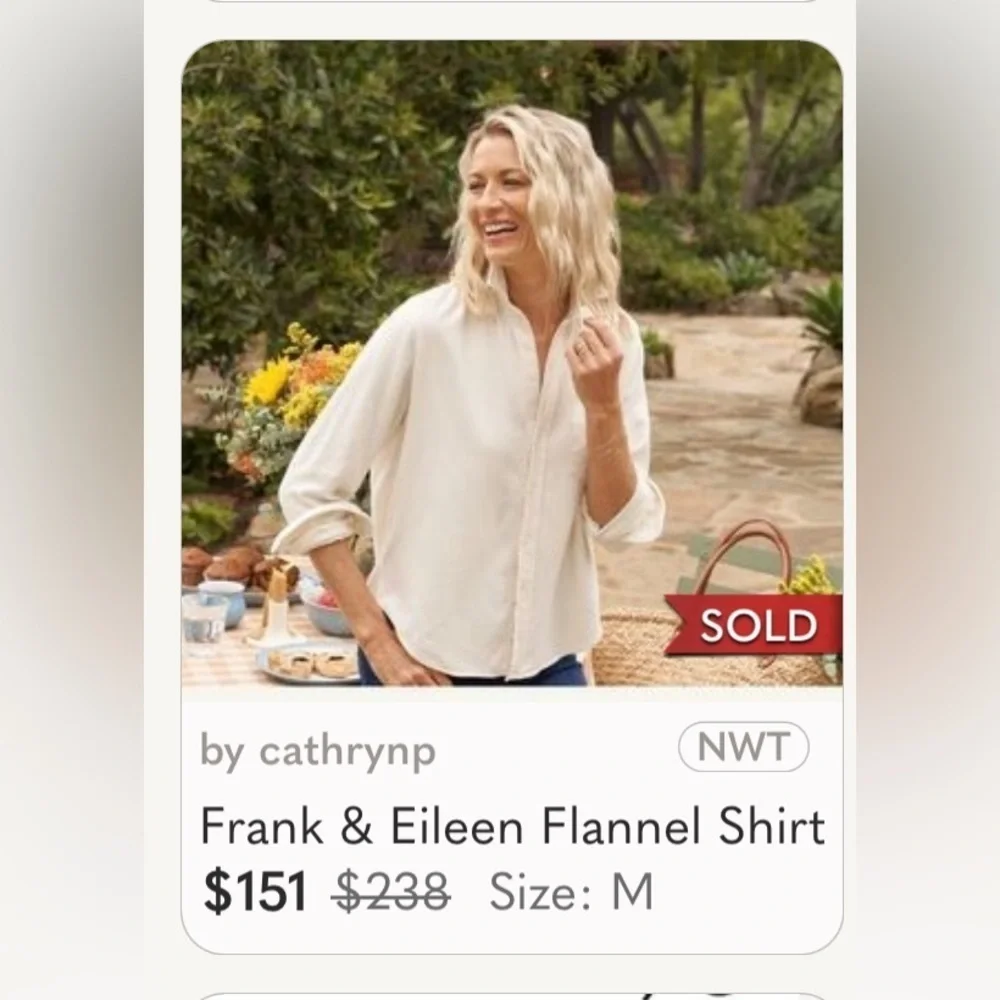 NWT Frank & Eileen Medium button down shirt office siren - Picture 8 of 10